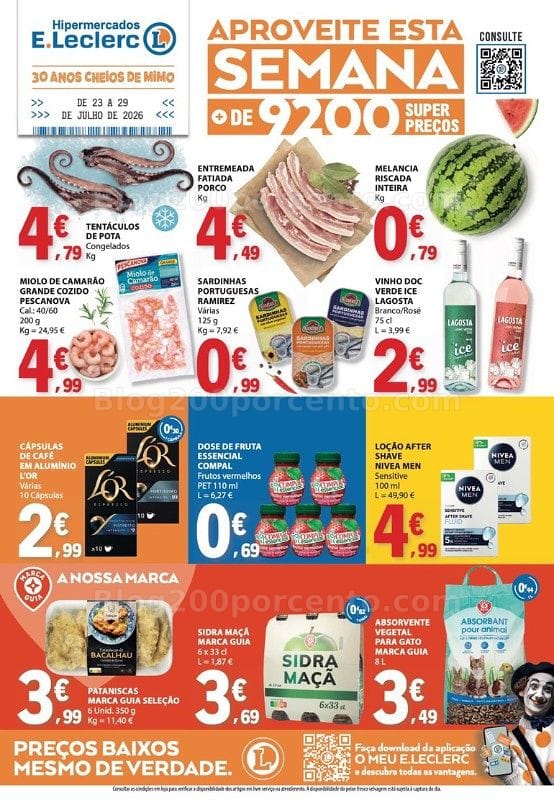 Antevisão Folheto E-LECLERC Promoções de 23 a 29 julho